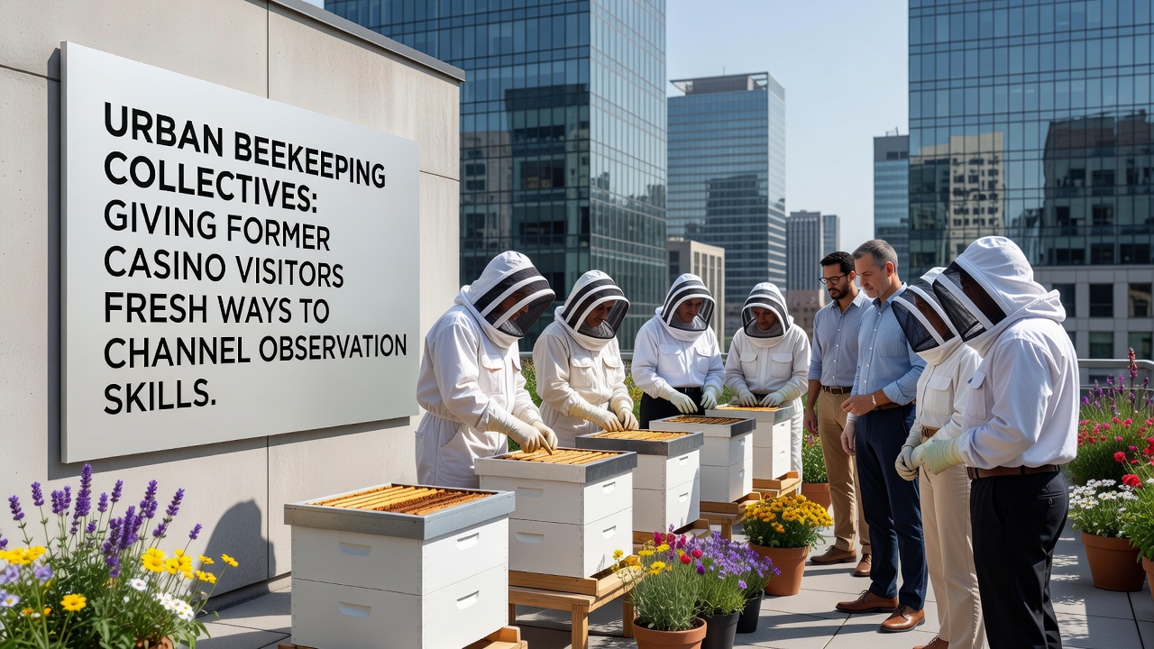 Gruppenmitglieder bei der Dokumentation von Bienenaktivitäten und Honigernte in einem Kollektiv